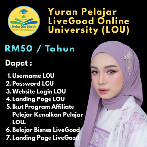 Yuran Tahunan Pelajar LiveGood Online University (LOU)